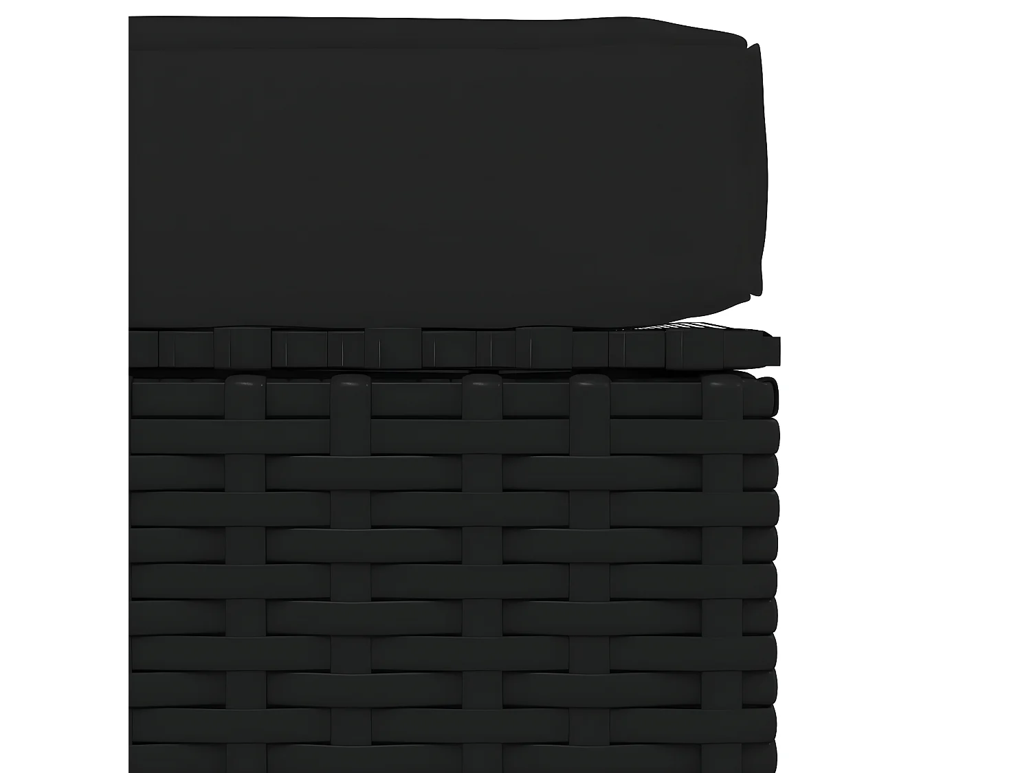 Canapé de jardin coussin Noir 70x70x30 cm Résine tressée LQF50695