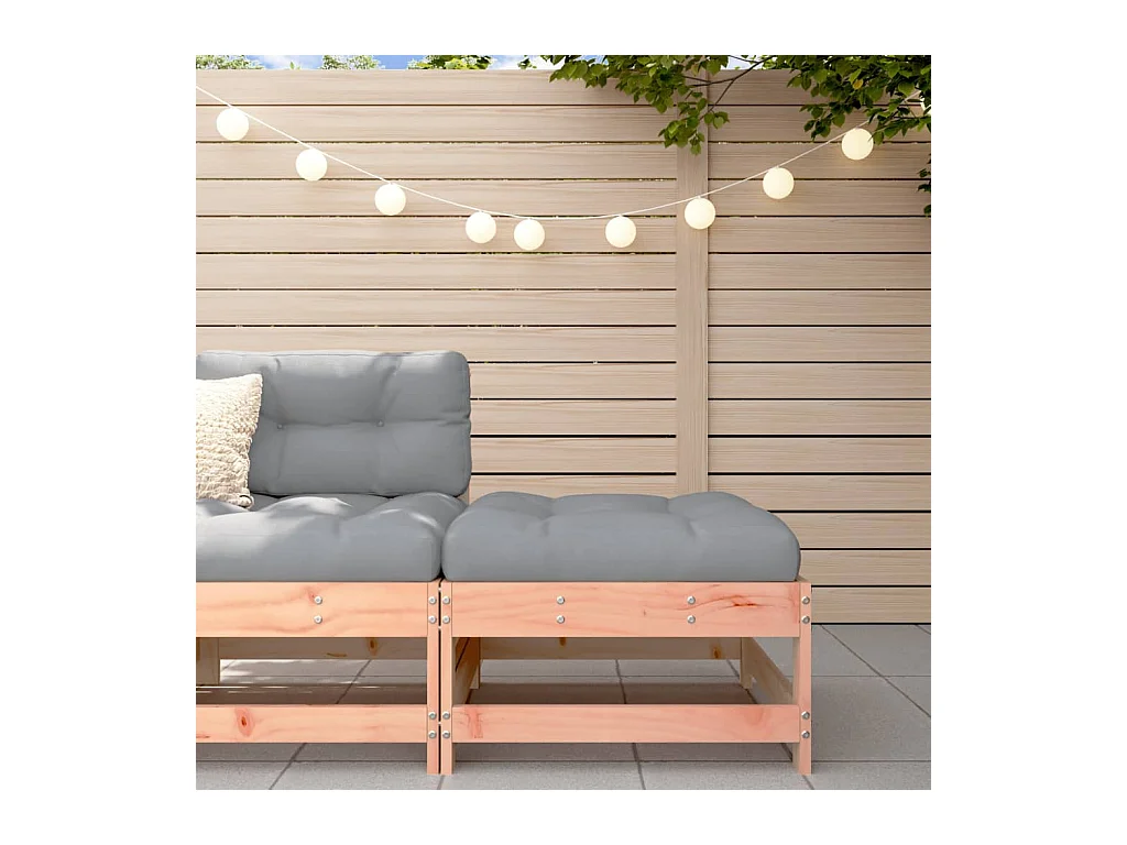 Repose-pied de jardin avec coussin bois massif douglas LQF12228