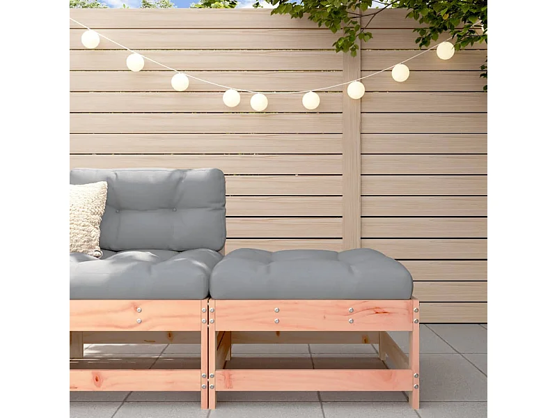 Repose-pied de jardin avec coussin bois massif douglas LQF12228