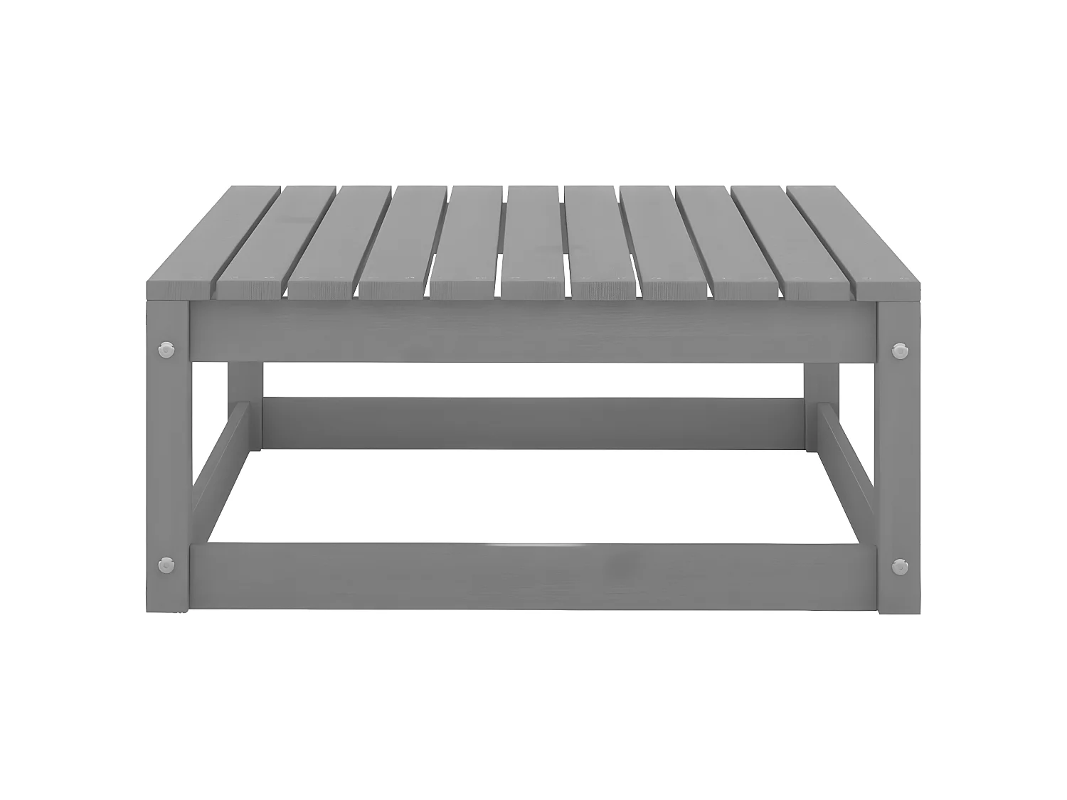 2 pcs Repose-pieds de jardin avec coussins Gris Bois de pin LQF60246