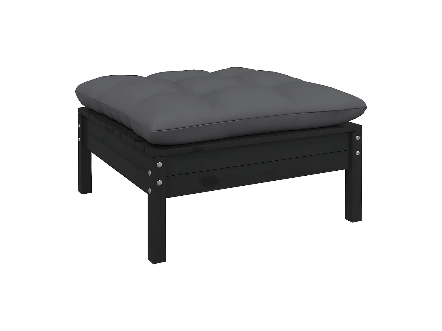 Canapé de jardin avec coussin anthracite Bois de pin Noir LQF17153