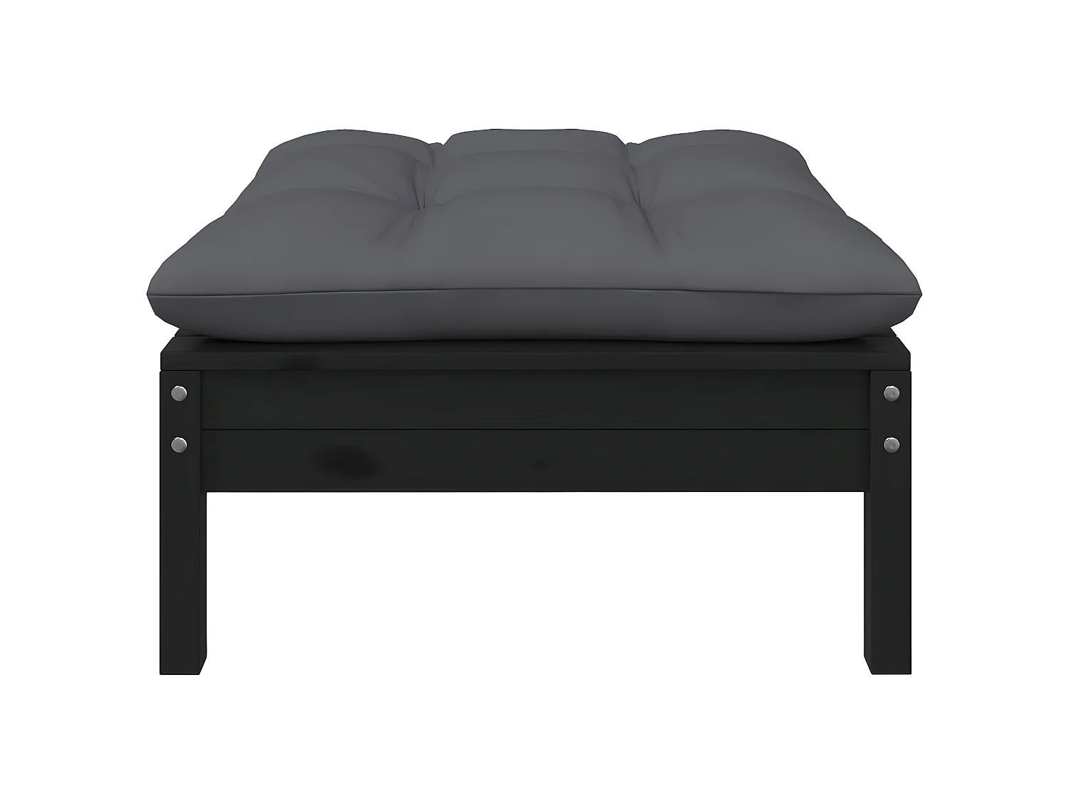 Canapé de jardin avec coussin anthracite Bois de pin Noir LQF17153