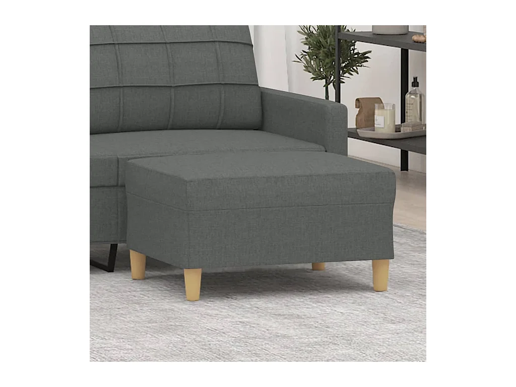 Repose-pied Gris foncé 70x55x41 cm Tissu LQF90835