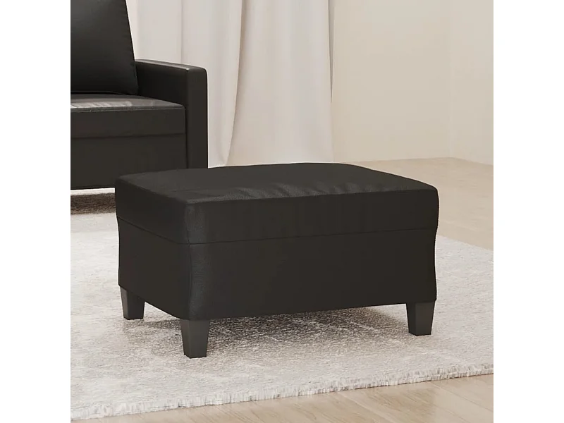 Repose-pied Noir 70x55x41 cm Similicuir LQF21301