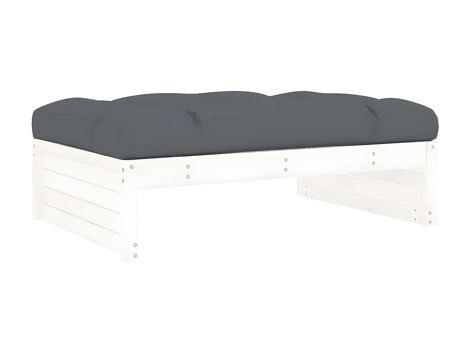 Tuinvoetenbank 120x80 cm massief grenenhout wit NL297227