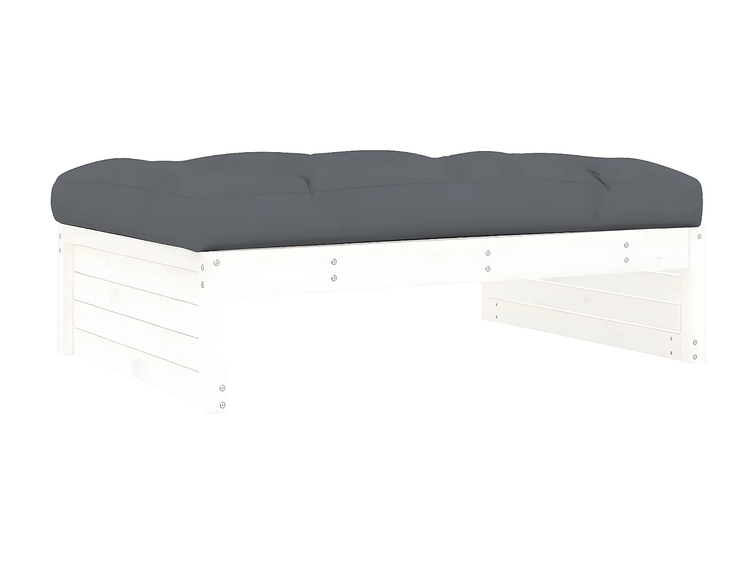 Tuinvoetenbank 120x80 cm massief grenenhout wit NL297227