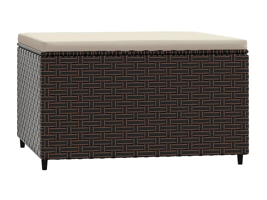 Canapés de jardin et coussins 2 pcs marron résine tressée LQF16274