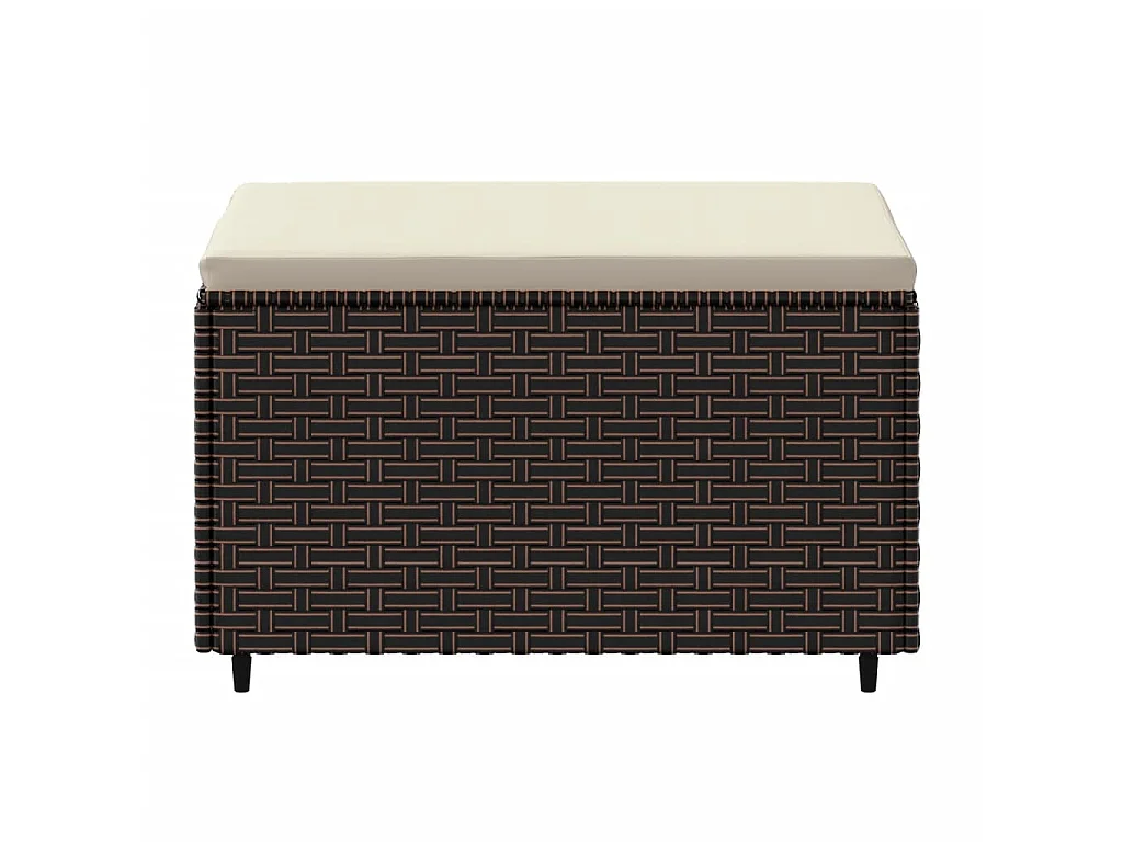 Canapés de jardin et coussins 2 pcs marron résine tressée LQF16274