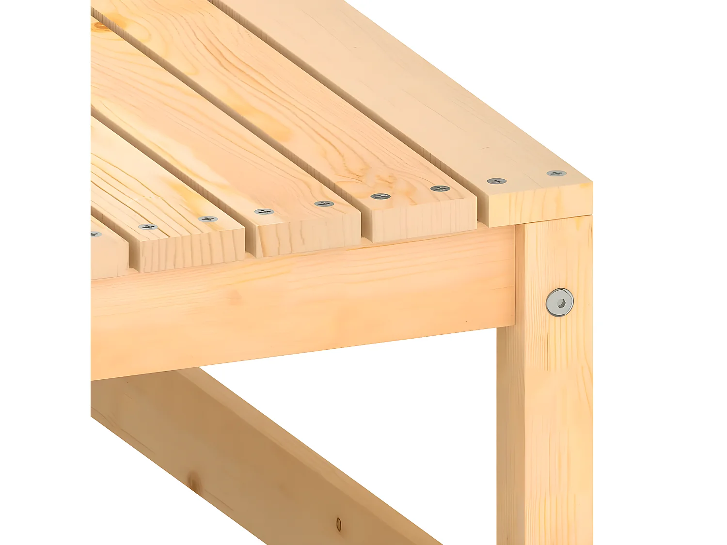 Repose-pied de jardin avec coussin Pin massif LQF23092