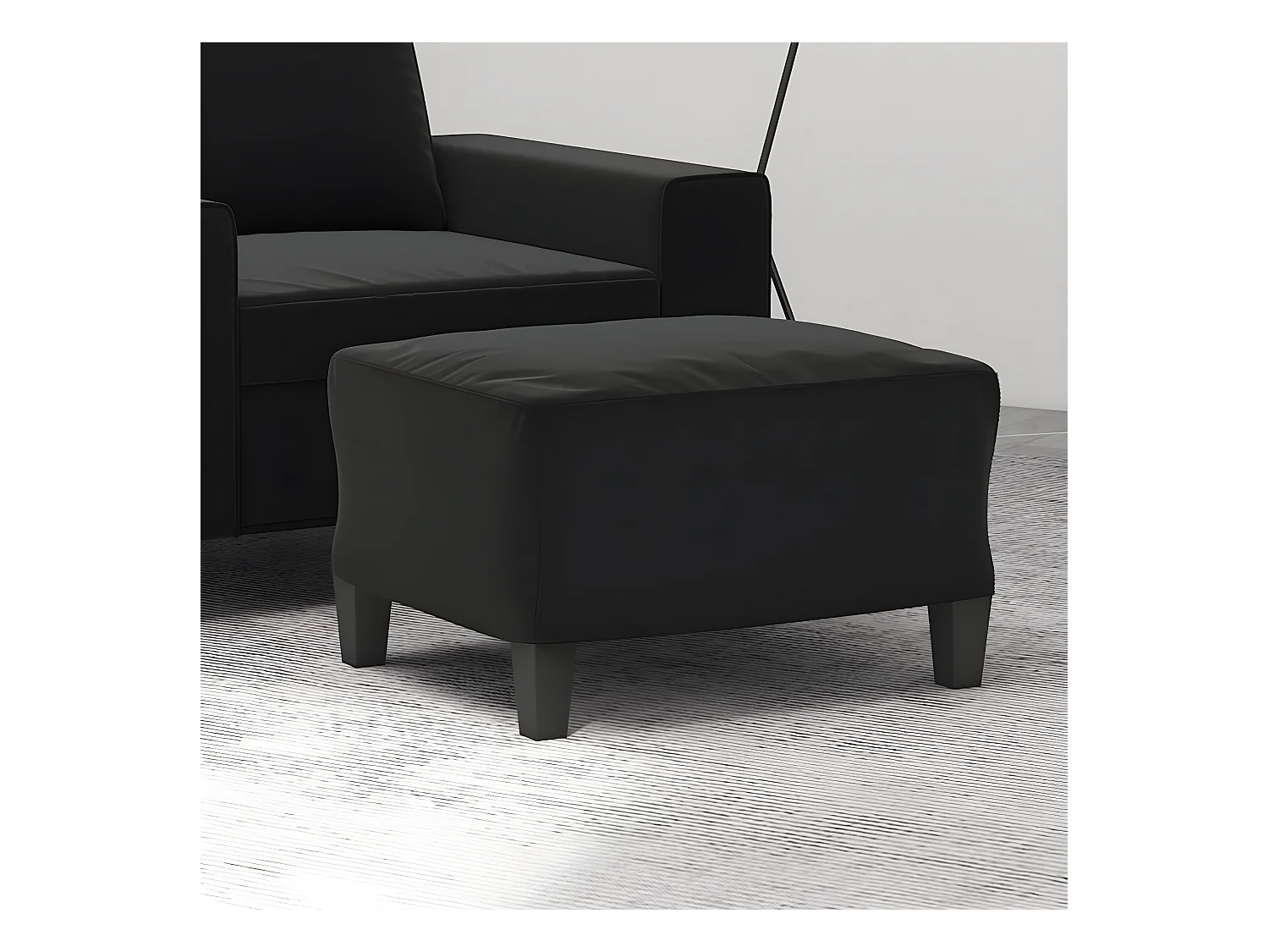 Repose-pied Noir 60x50x41 cm Tissu microfibre LQF25035