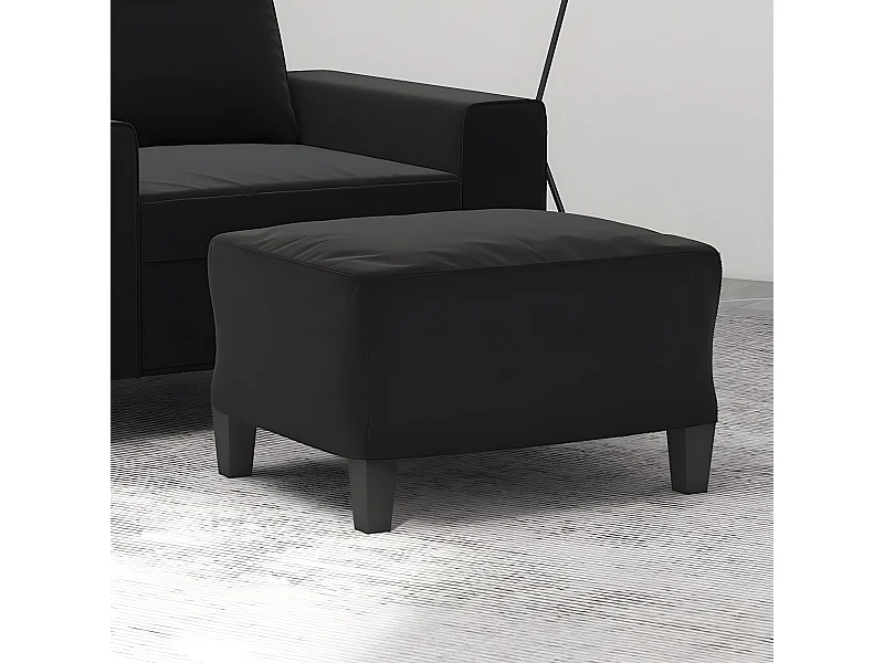 Repose-pied Noir 60x50x41 cm Tissu microfibre LQF25035