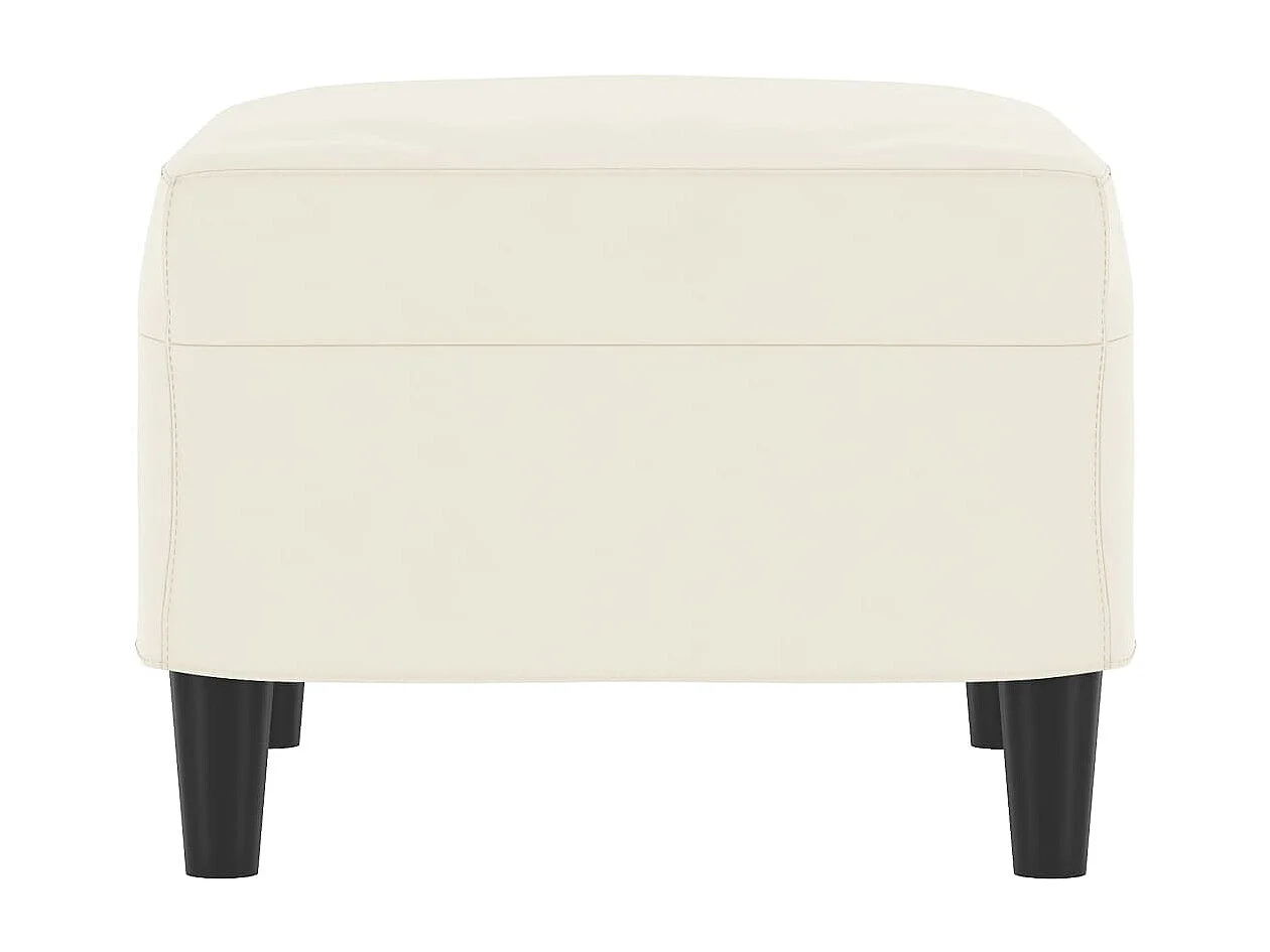 Repose-pied Crème 60x50x41 cm Velours LQF89024