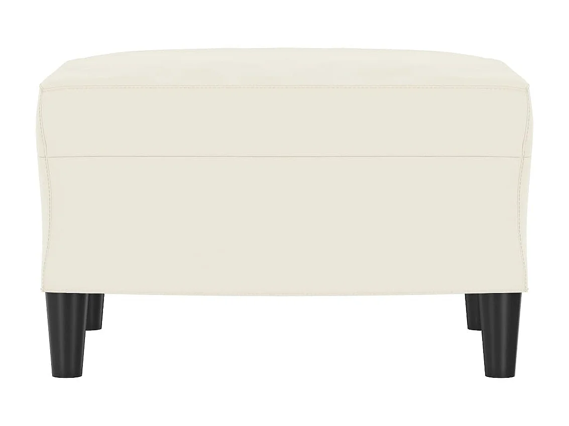 Voetenbank 60x50x41 cm fluweel crèmekleurig NL497164