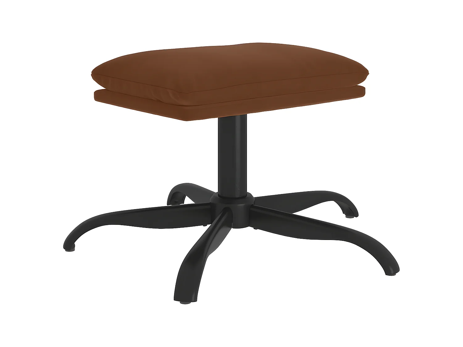 Repose-pied Marron 60x60x36 cm Tissu microfibre LQF96096