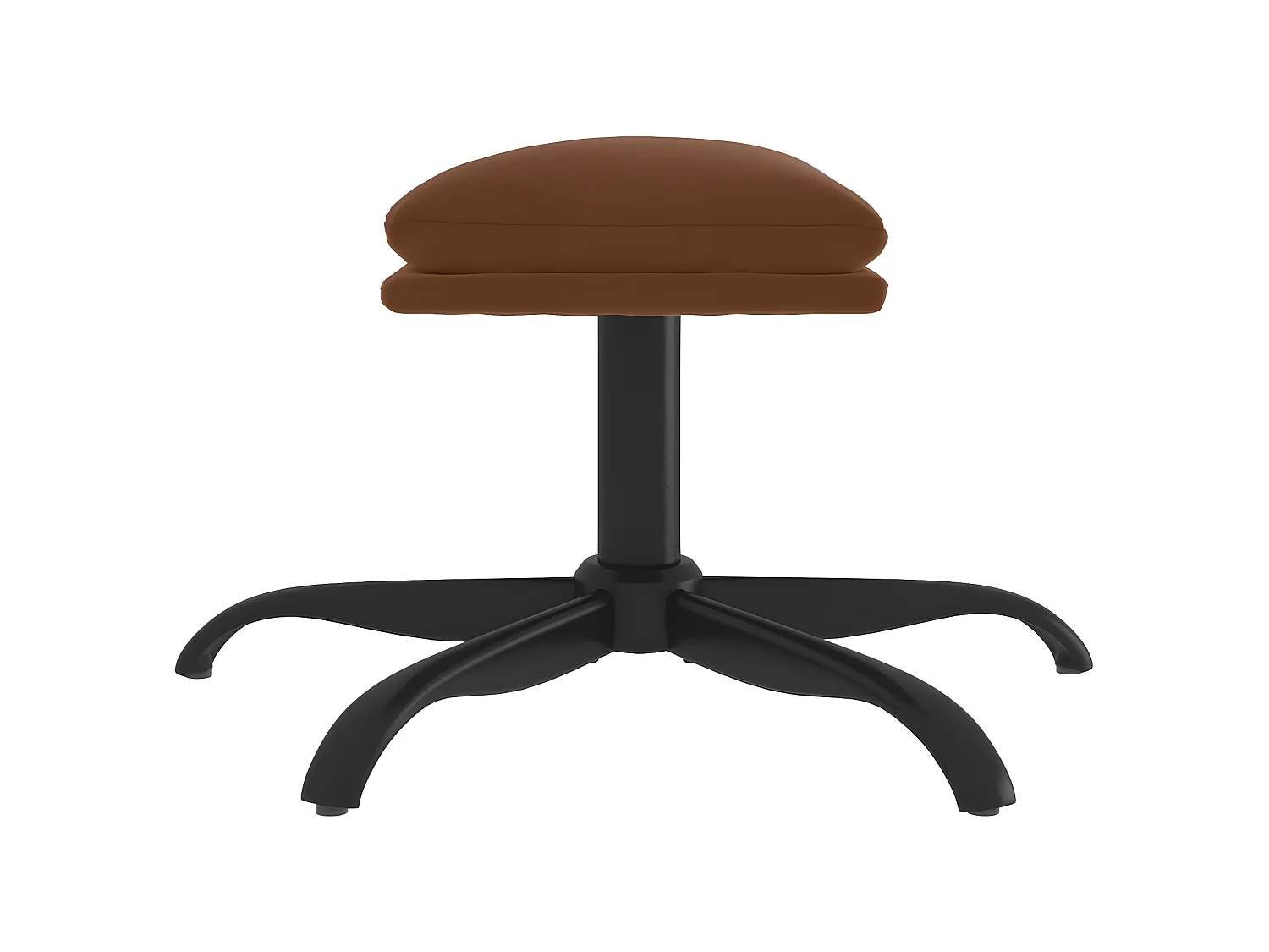 Repose-pied Marron 60x60x36 cm Tissu microfibre LQF96096