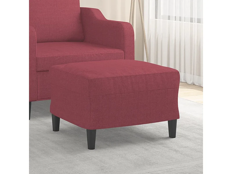 Apoio de pés 60x50x41 cm tecido vermelho tinto PT254566