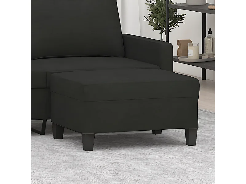 Repose-pied Noir 70x55x41 cm Tissu LQF23603