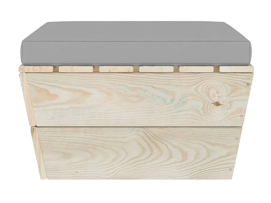 Canapé palette de jardin avec coussin Épicéa imprégné LQF24839