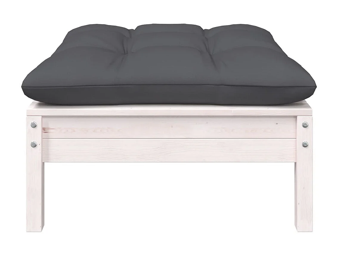 Canapé de jardin avec coussin anthracite Bois de pin blanc LQF99986