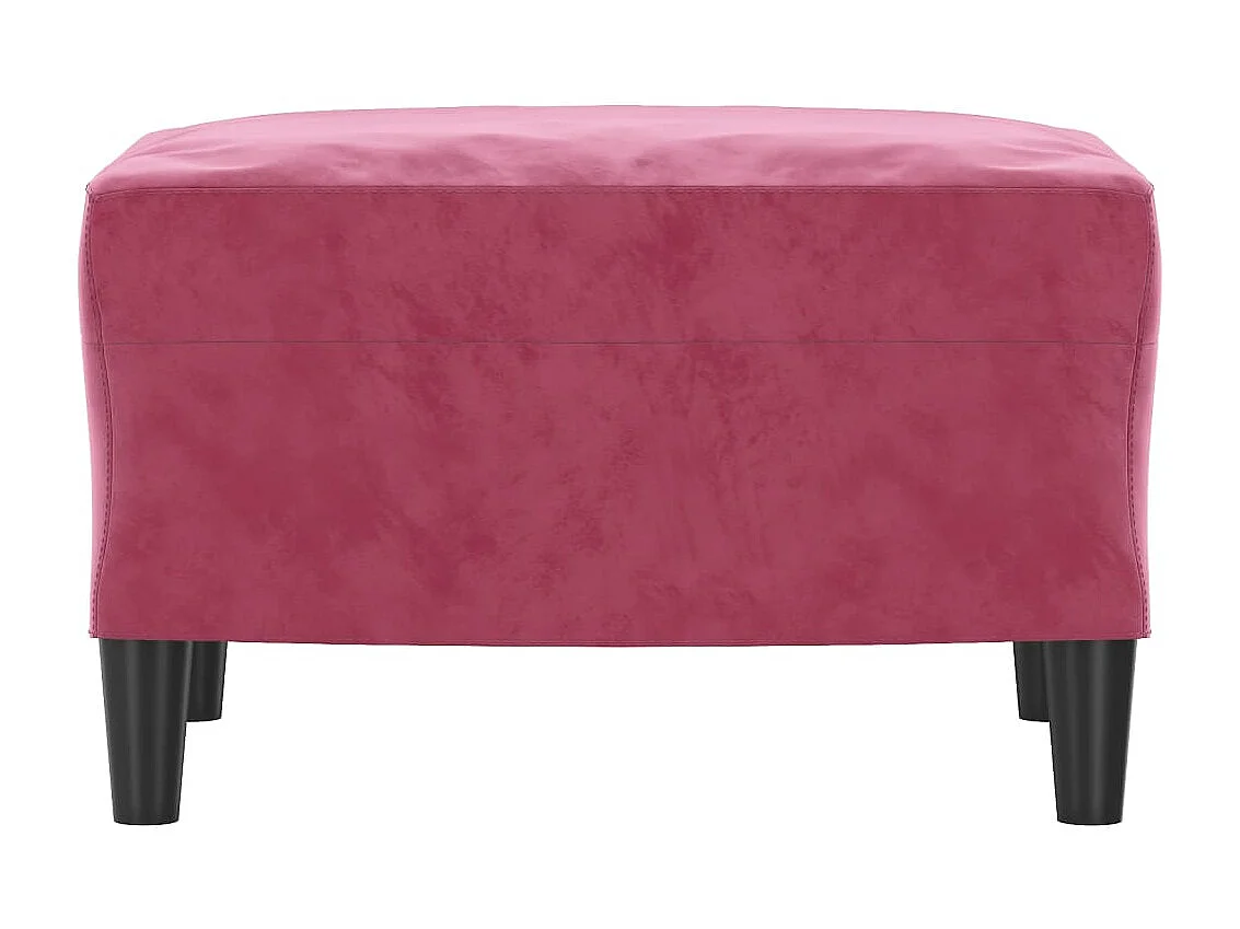 Apoio de pés 60x50x41 cm veludo vermelho tinto PT350314
