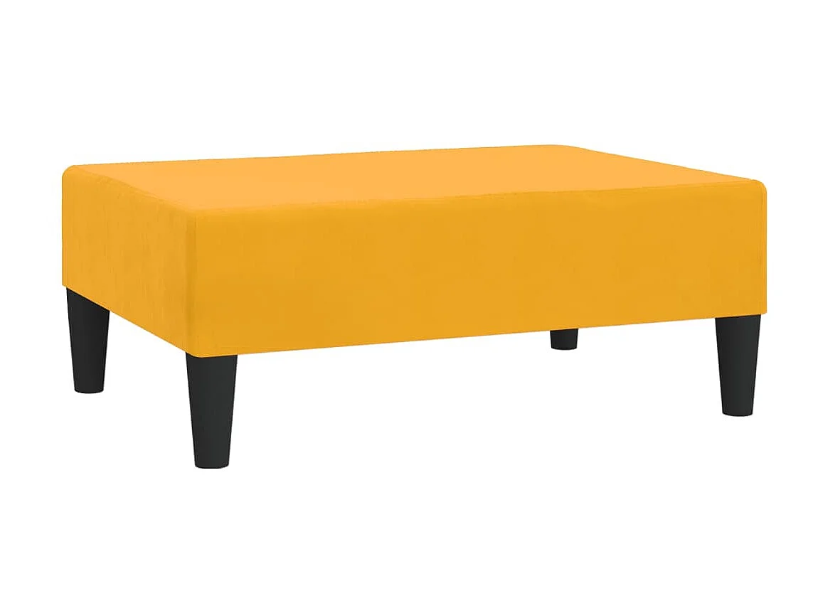 Repose-pied Jaune 78x56x32 cm Velours LQF48580
