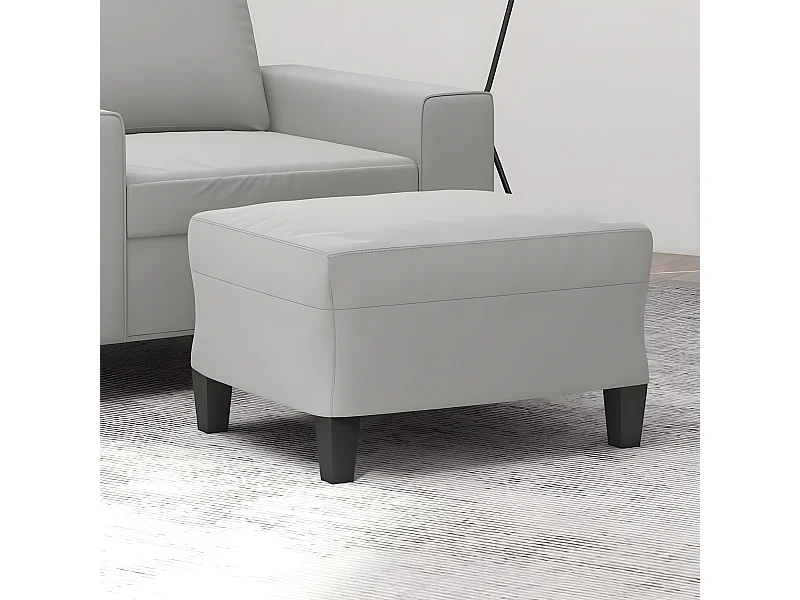 Repose-pied Gris clair 60x50x41 cm Tissu microfibre LQF83934