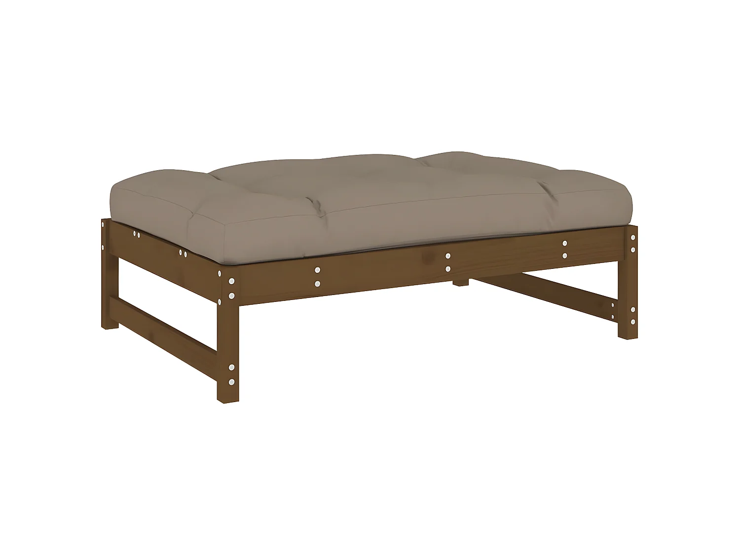 Repose-pied de jardin 120x80 cm marron miel bois de pin massif LQF76597