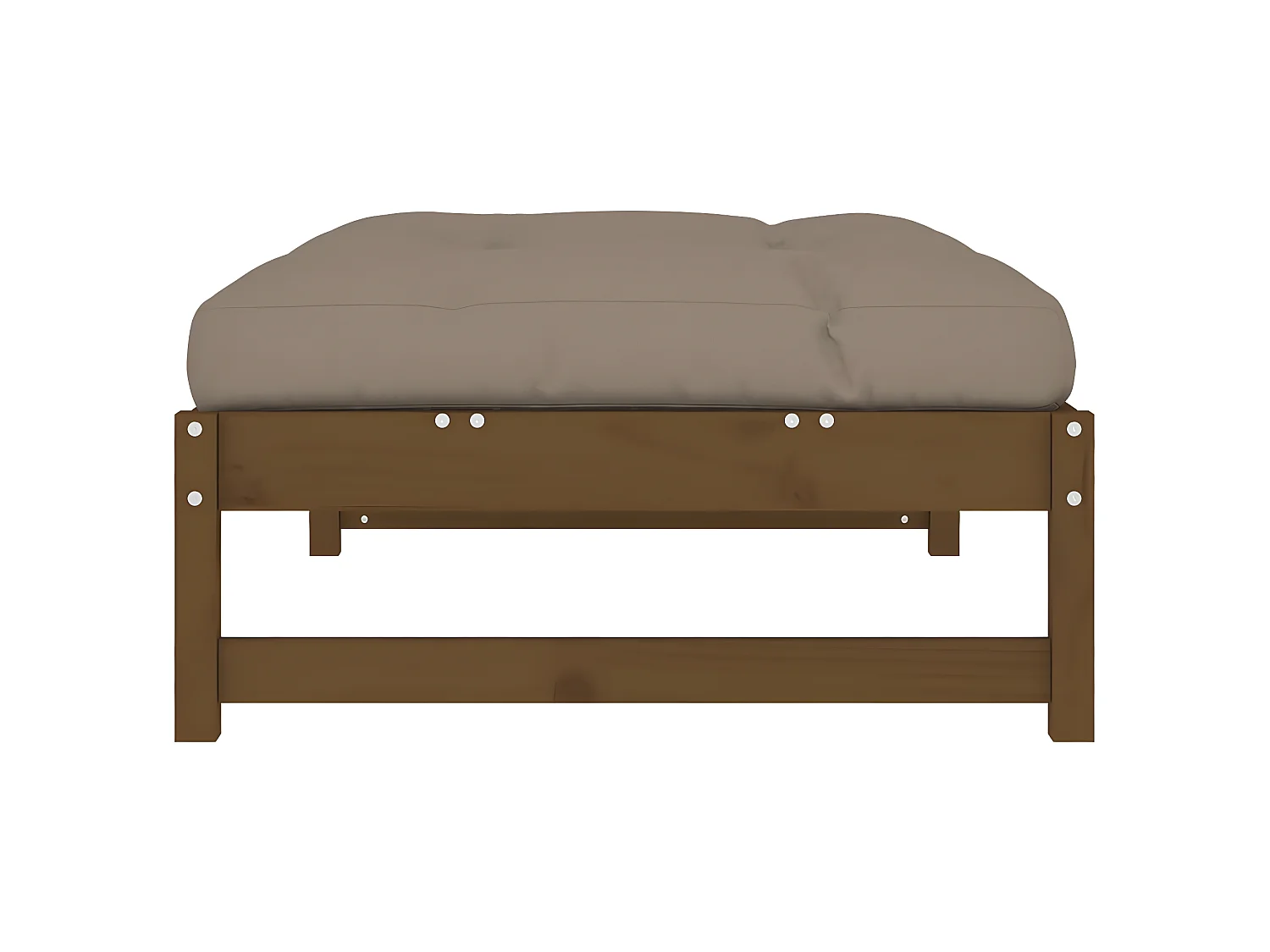 Repose-pied de jardin 120x80 cm marron miel bois de pin massif LQF76597