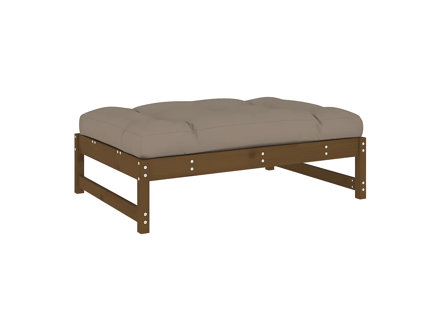 Repose-pied de jardin 120x80 cm marron miel bois de pin massif LQF76597