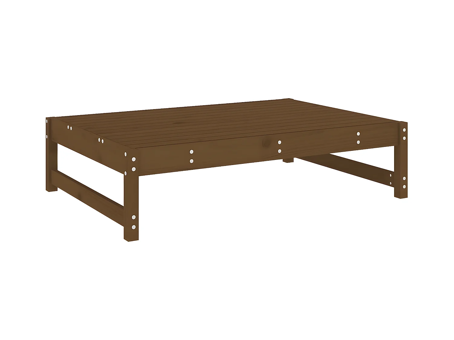 Repose-pied de jardin 120x80 cm marron miel bois de pin massif LQF76597
