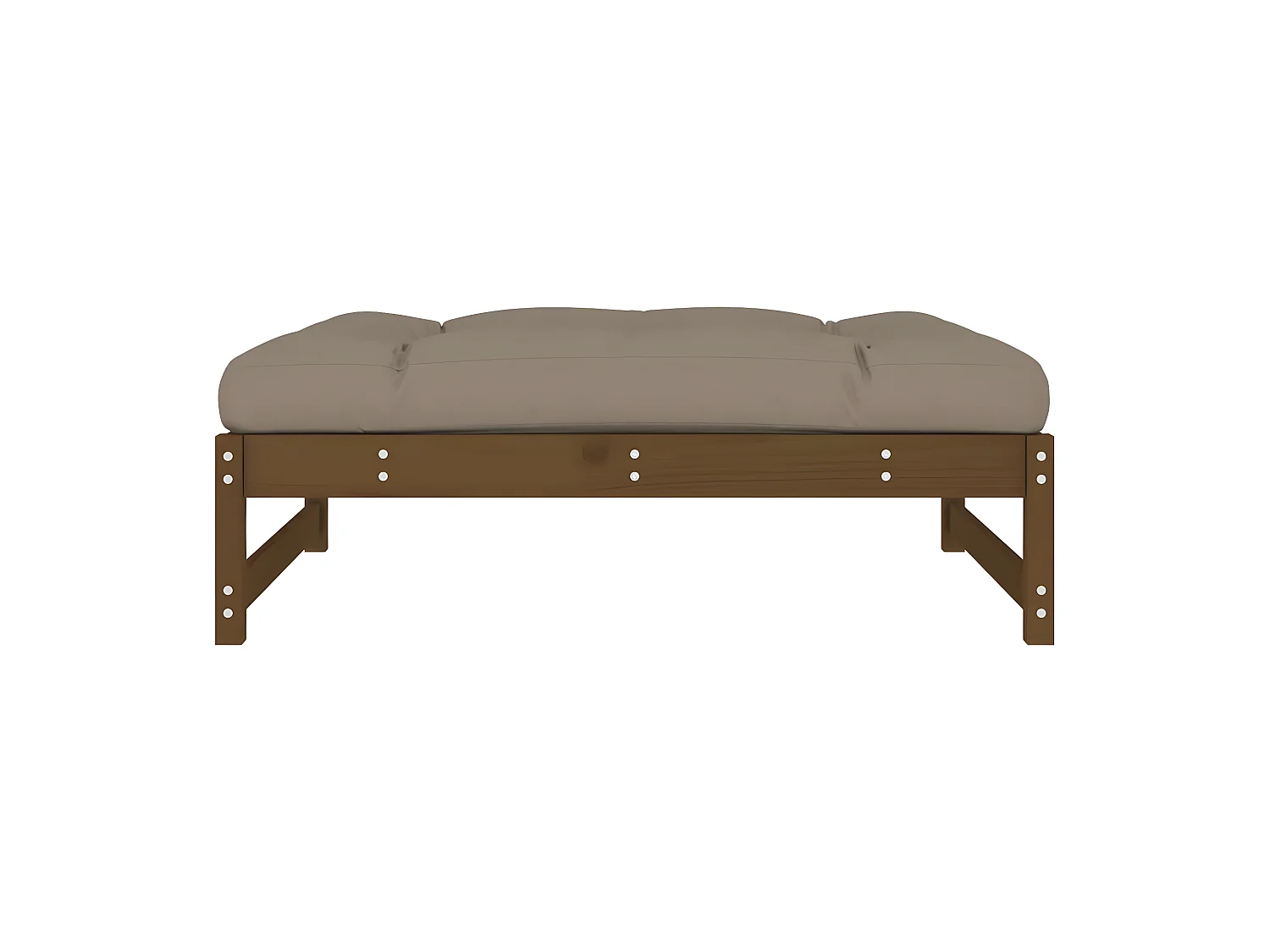 Repose-pied de jardin 120x80 cm marron miel bois de pin massif LQF76597