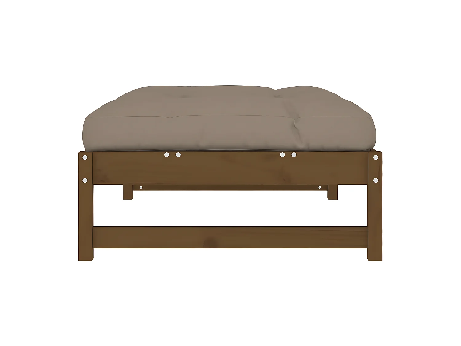 Repose-pied de jardin 120x80 cm marron miel bois de pin massif LQF76597