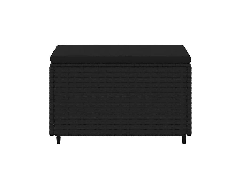 2 pcs Canapés de jardin avec coussins noir résine tressée LQF69267