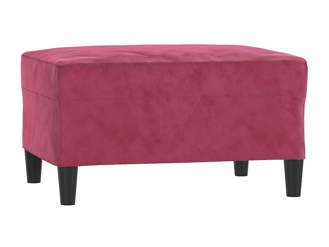 Apoio de pés 70x55x41 cm veludo vermelho tinto PT156500