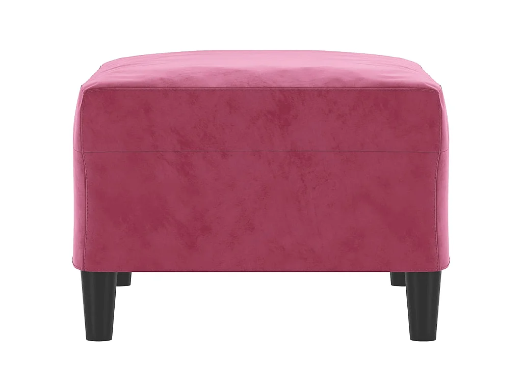 Repose-pied Rouge bordeaux 70x55x41 cm Velours LQF62579