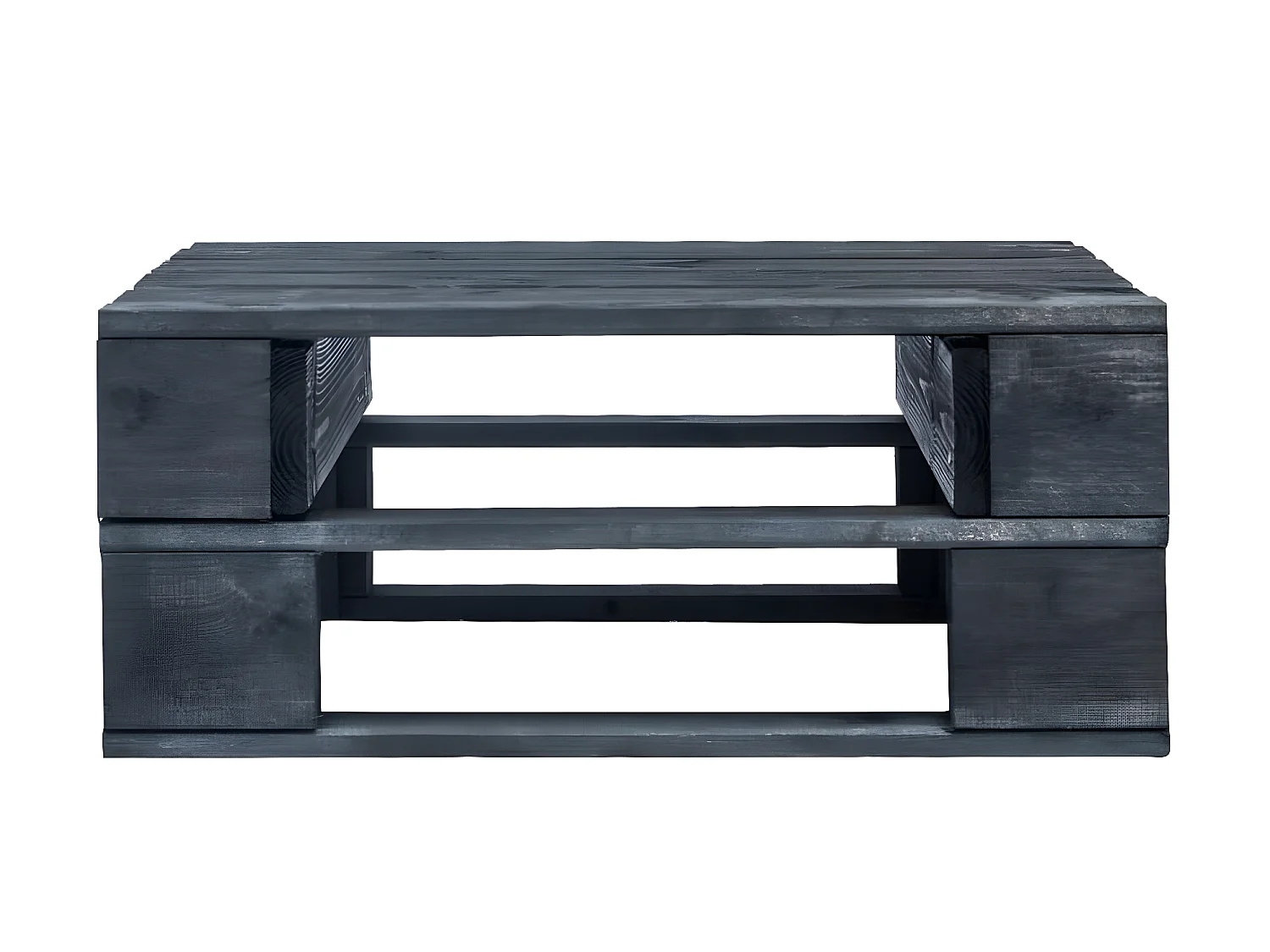 Canapé palette de jardin bois noir LQF79996