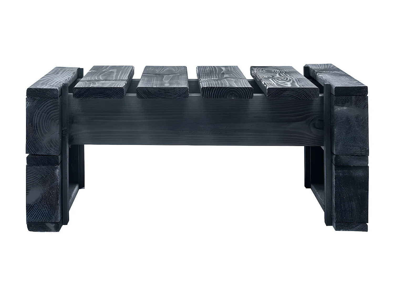 Canapé palette de jardin bois noir LQF79996