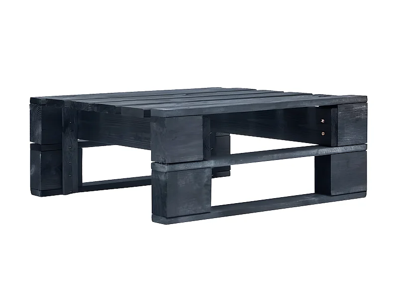 Canapé palette de jardin bois noir LQF79996