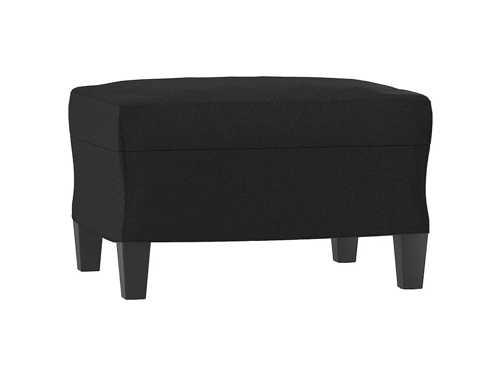 Repose-pied Noir 60x50x41 cm Similicuir LQF74570