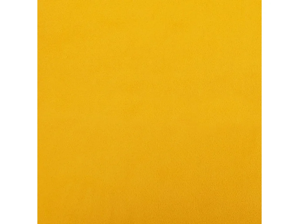 Reposapiés de terciopelo amarillo mostaza 60x60x36 cm ES39704
