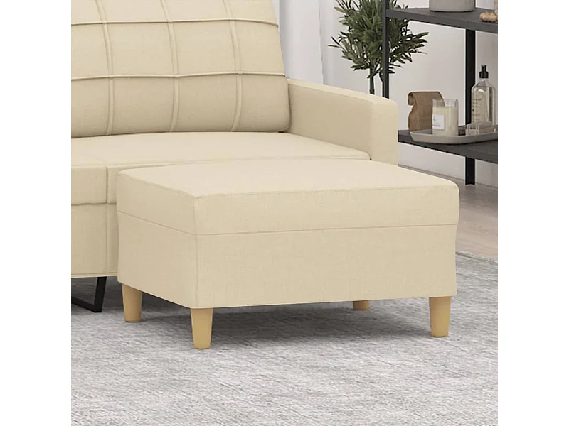 Repose-pied Crème 70x55x41 cm Tissu LQF18239