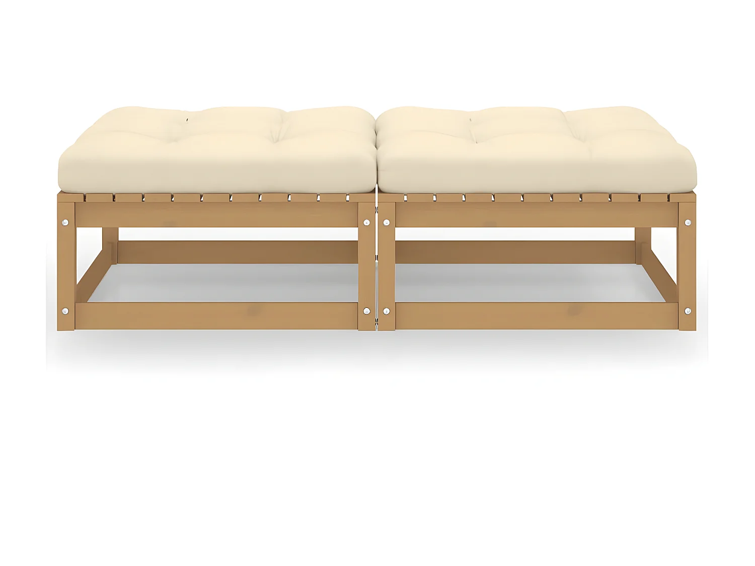 2 pcs Canapés de jardin avec coussins Bois de pin solide LQF79606