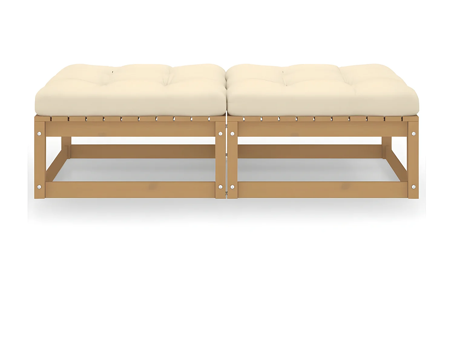 2 pcs Canapés de jardin avec coussins Bois de pin solide LQF79606