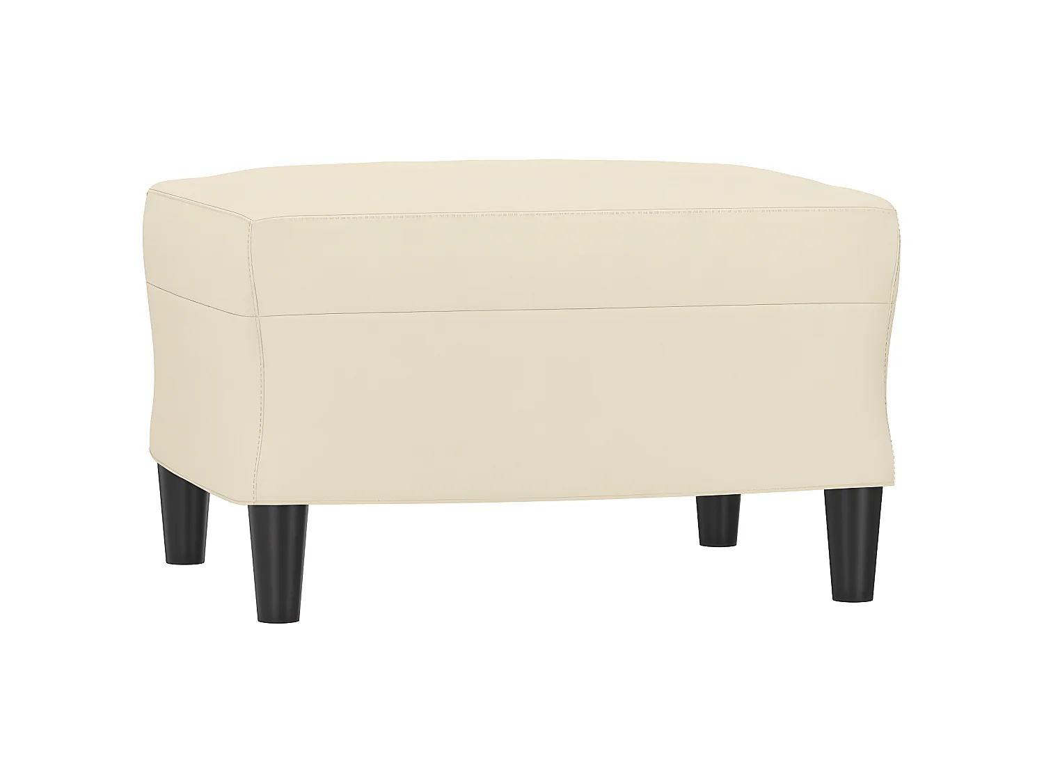 Repose-pied Crème 60x50x41 cm Similicuir LQF61397