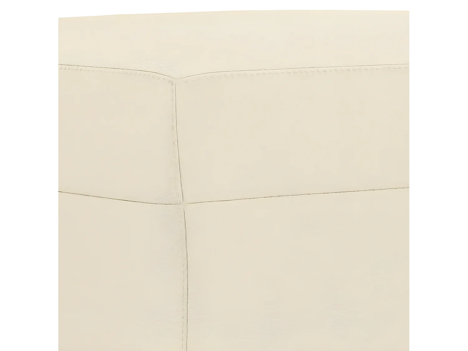 Repose-pied Crème 60x50x41 cm Similicuir LQF61397