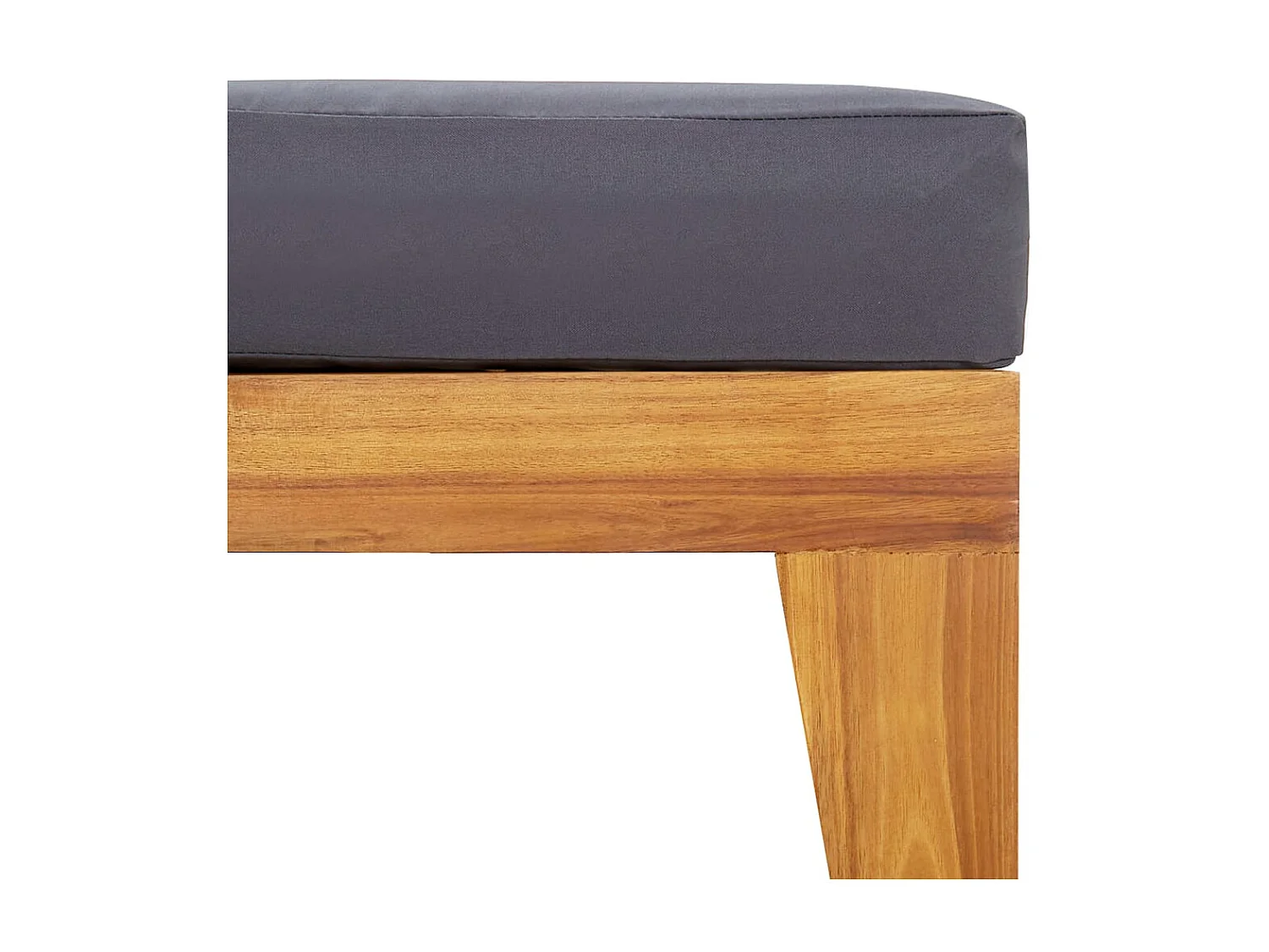 Reposapiés modular y cojín gris ocuro madera maciza de acacia ES89430