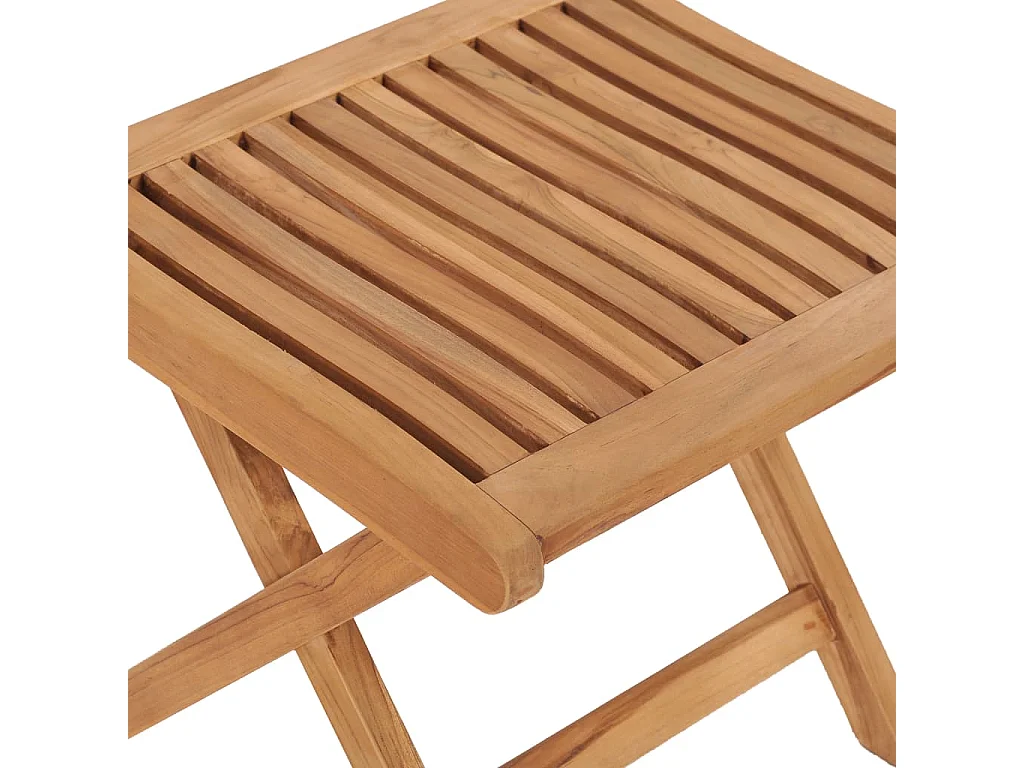 Repose-pied pliable 46,5x49x41,5 cm Bois de teck solide LQF50875
