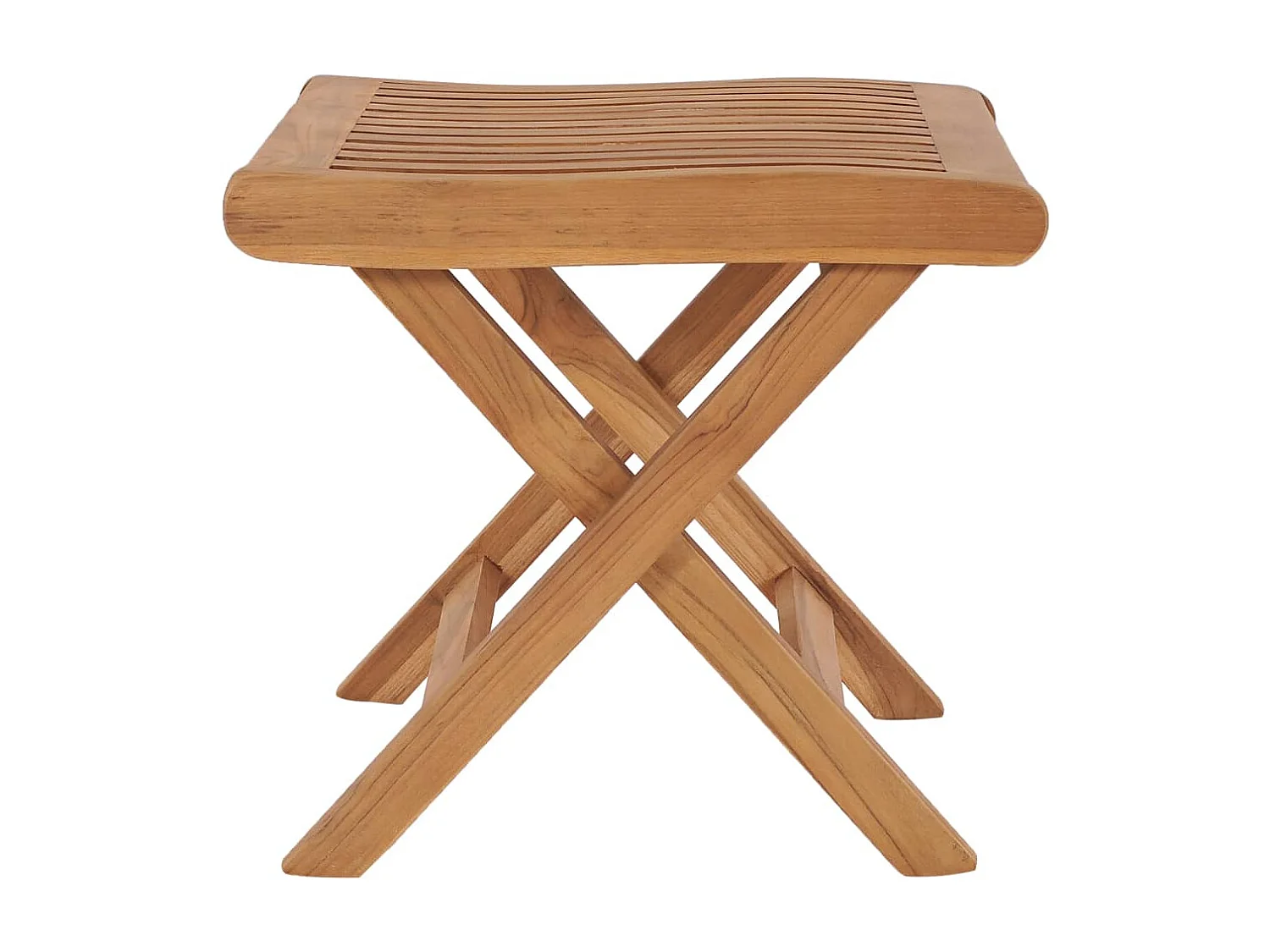 Repose-pied pliable 46,5x49x41,5 cm Bois de teck solide LQF50875