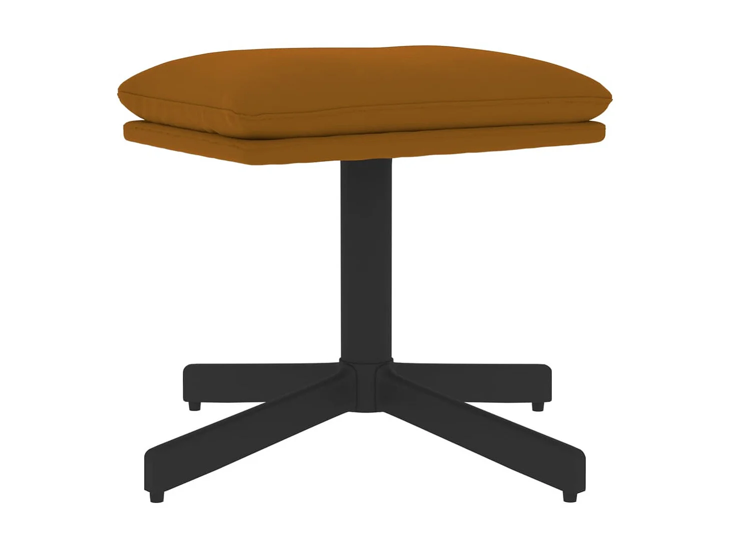 Repose-pied Marron 60x60x36 cm Velours LQF40168