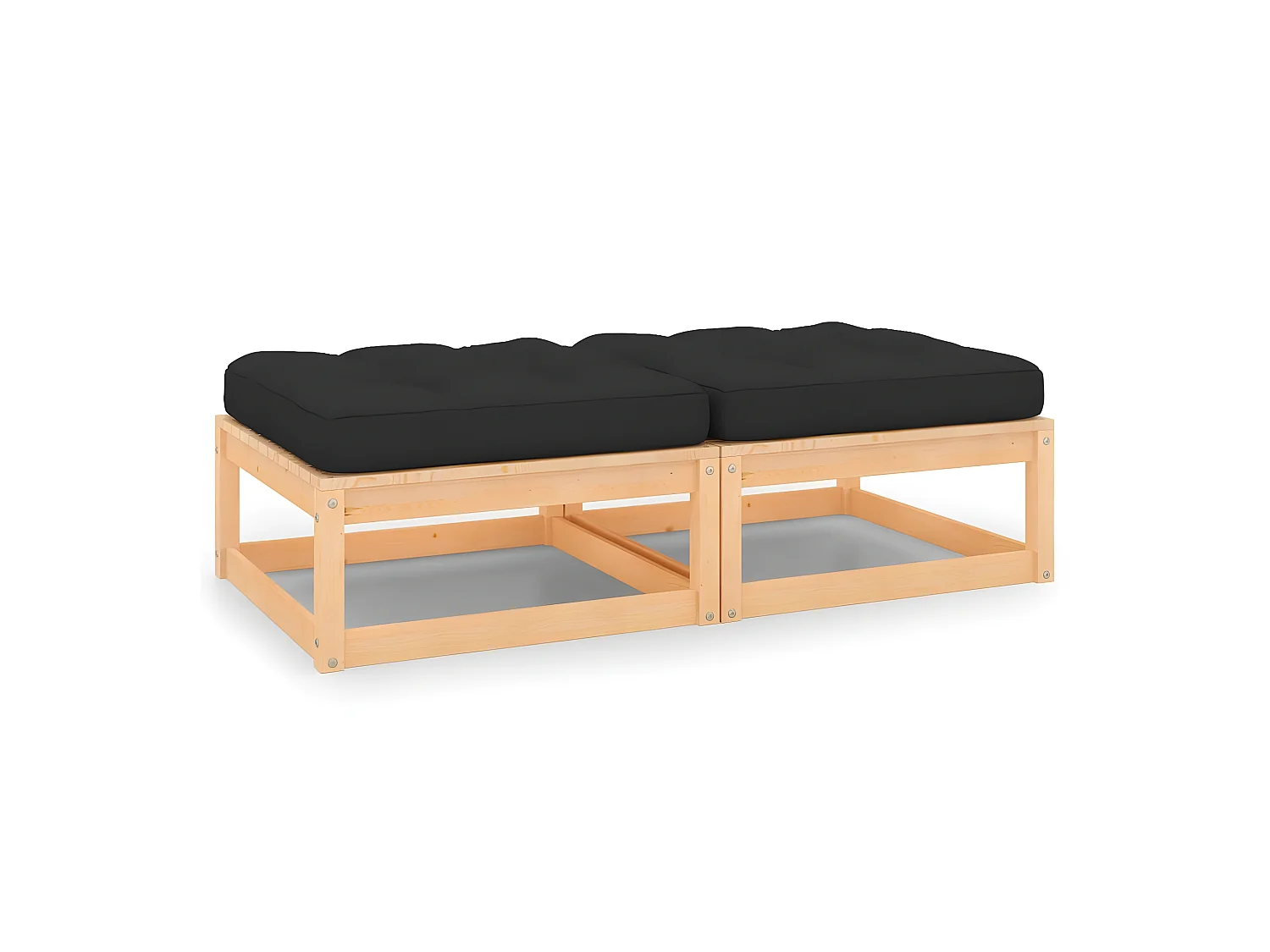 2 pcs Canapés de jardin avec coussins Pin massif LQF87594